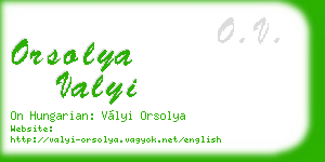 orsolya valyi business card